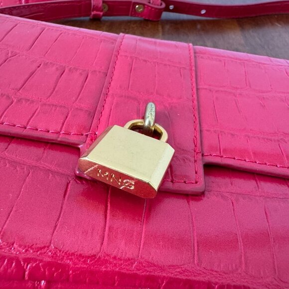 Mango Coconut-Effect Shoulder Bag Red - Picture 2 of 7